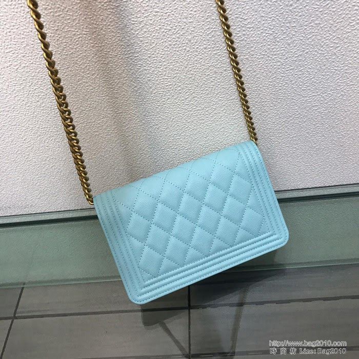 CHANEL香奈兒 独家背景实拍 le boy 菱格纹链条包 woc单肩斜跨包 翻盖女包  Cco1005